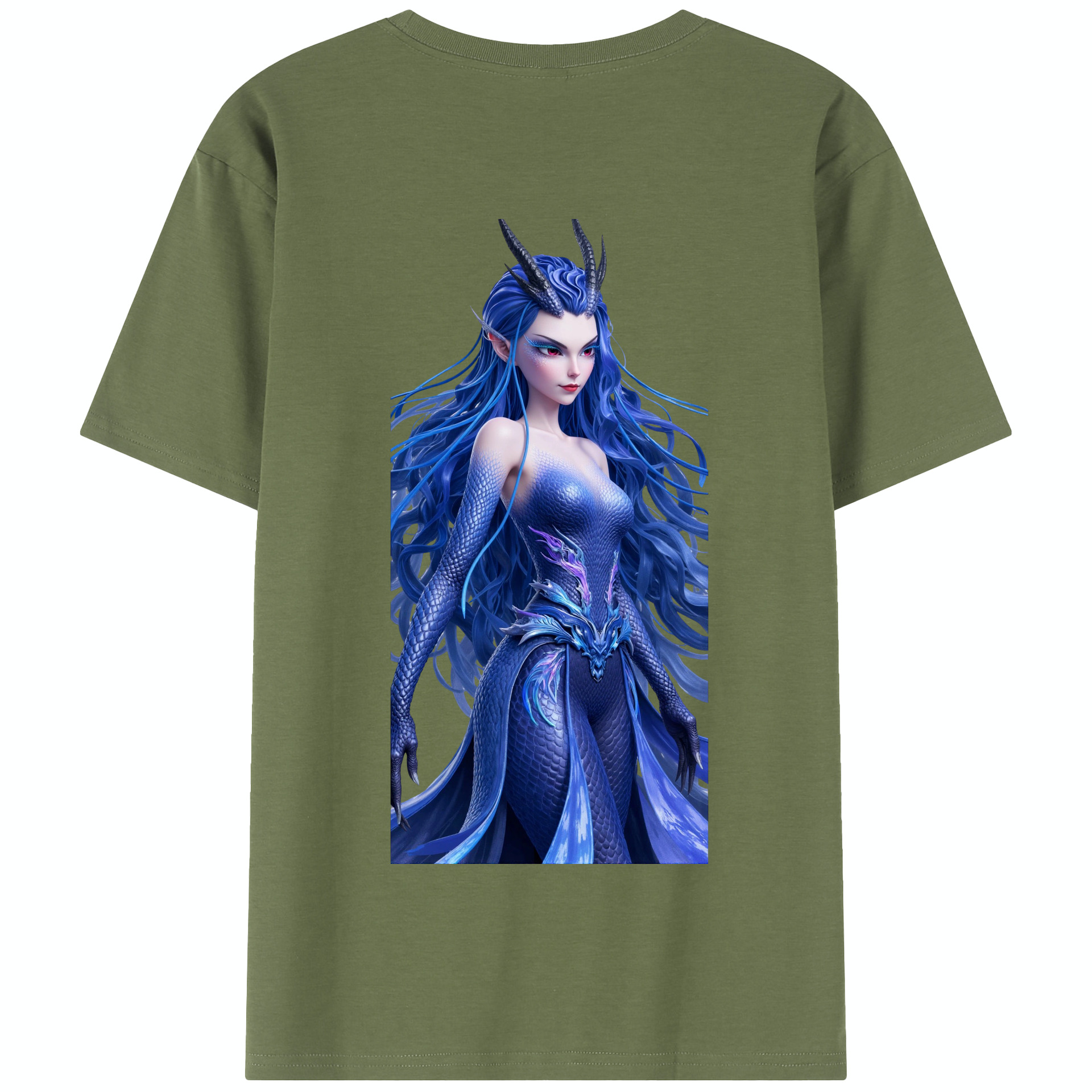 （画像用） Ne Zha 2 ナタ 魔童の大暴れ 綿100％半袖Tシャツ（背面プリント）